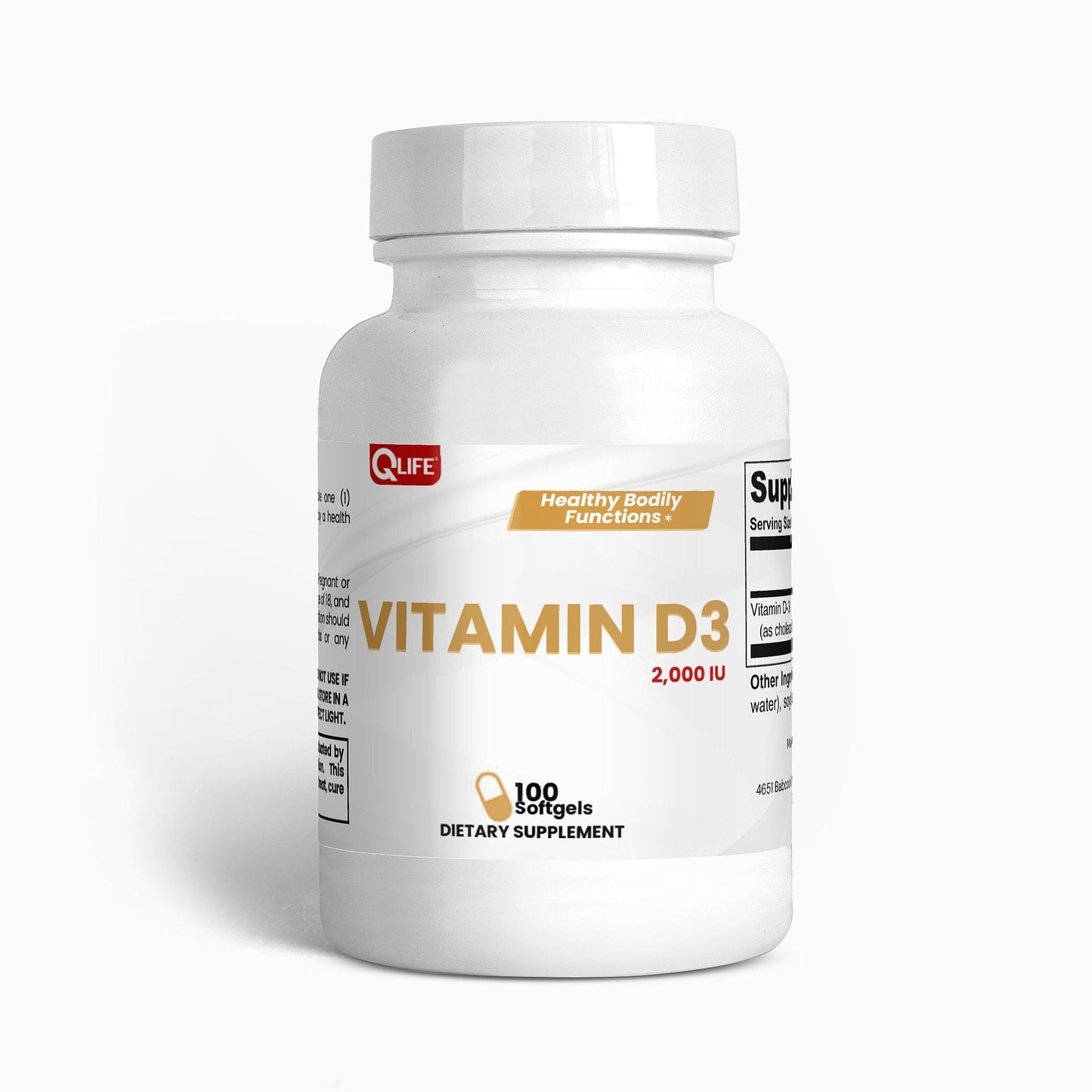 QLIFE Vitamin D3 2,000 IU