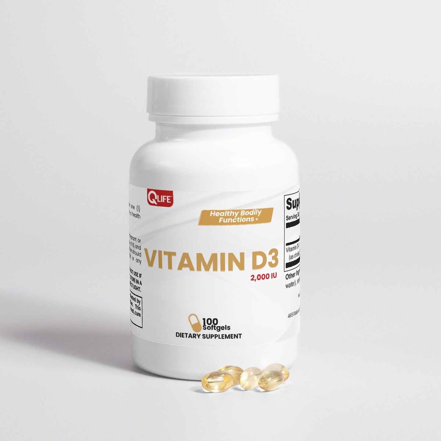QLIFE Vitamin D3 2,000 IU